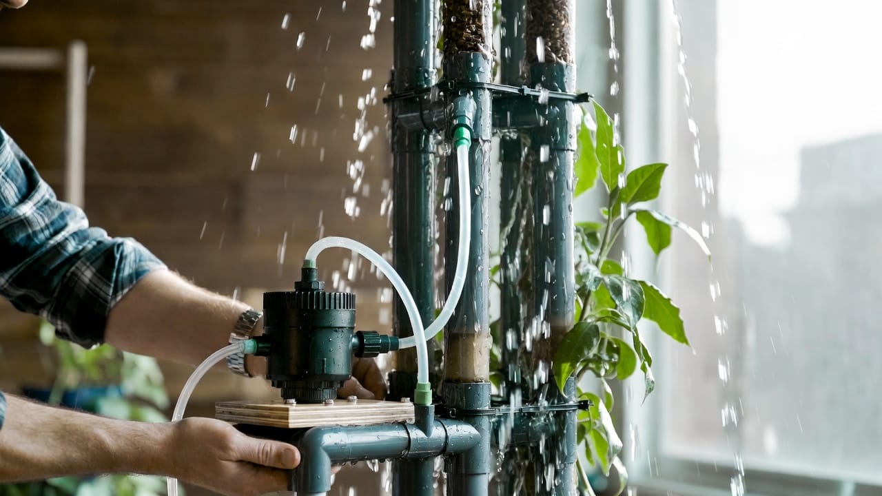 DIY vertical hydroponic tower, build hydroponic tower on a budget, affordable vertical hydroponics, cheap DIY hydroponics, budget hydroponic tower,Vertical garden tower hydroponics, Home hydroponic system