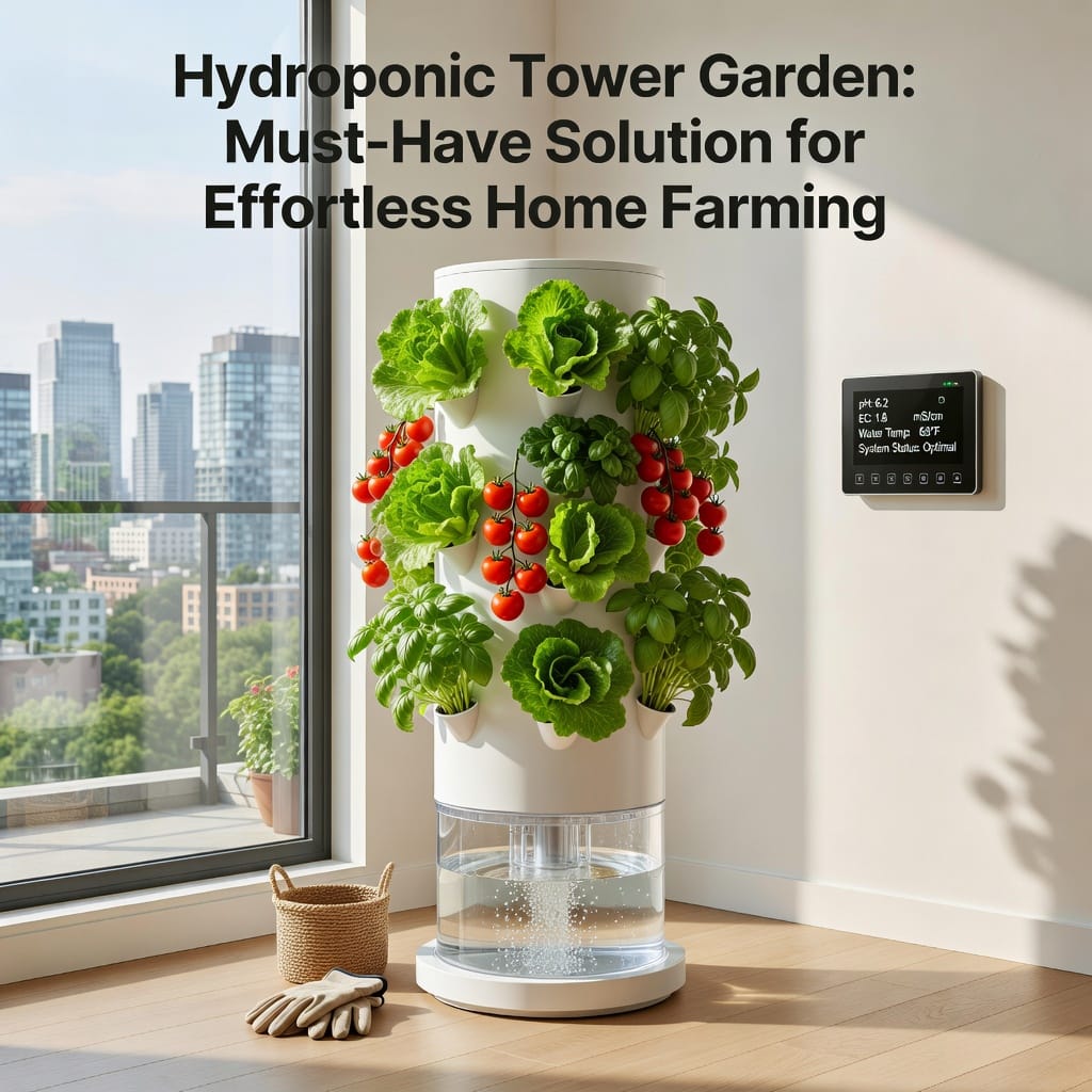 Illustration of Hydroponic Tower Garden: Must-Have Solution for Effortless Home Farming