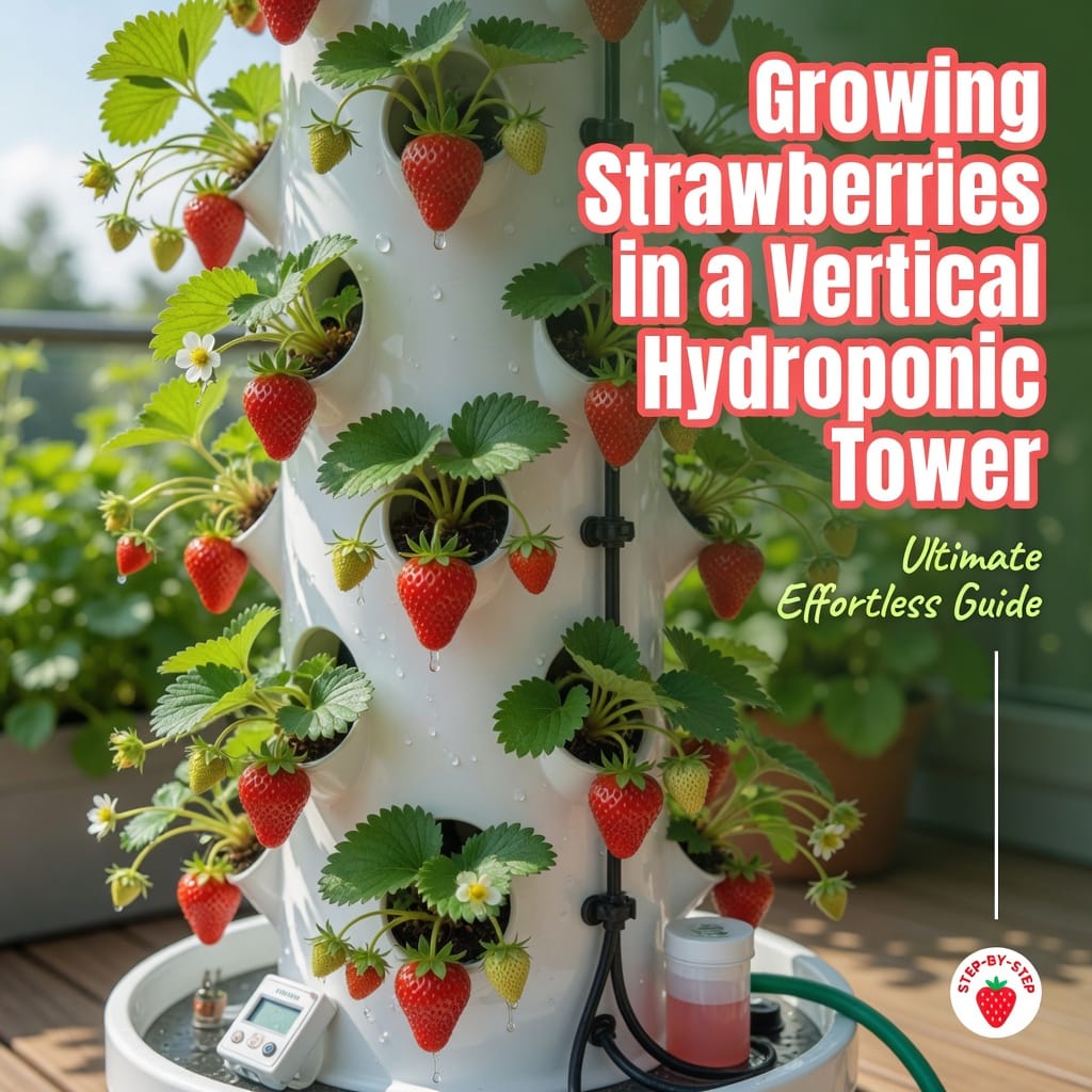 Growing Strawberries in a Vertical Hydroponic Tower: Ultimate Guide illustration for Growing Strawberries in a Vertical Hydro
