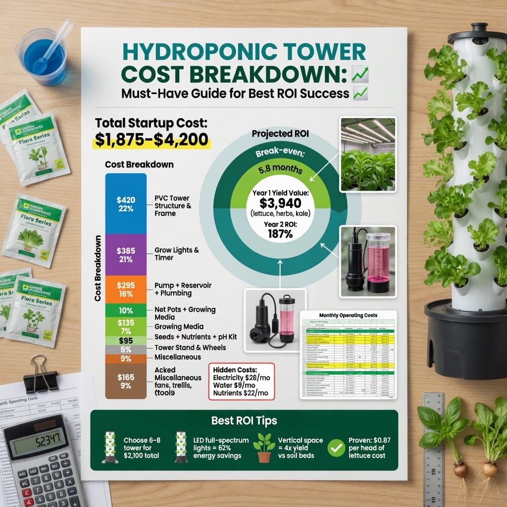 Hydroponic Tower Cost Breakdown: Is It Worth It? (Setup illustration for Hydroponic Tower Cost Breakdown: Must-Have Guide for