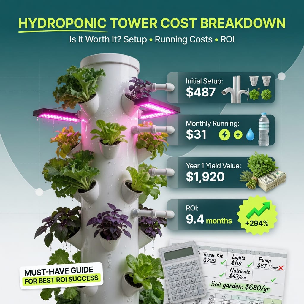Hydroponic Tower Cost Breakdown: Is It Worth It? (Setup illustration for Hydroponic Tower Cost Breakdown: Must-Have Guide for